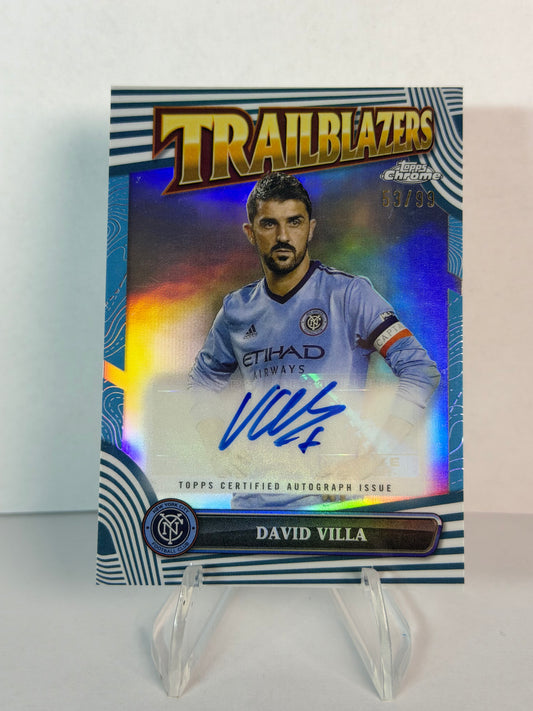 Topps Chrome MLS - David Villa - Trailblazers Autograph /99